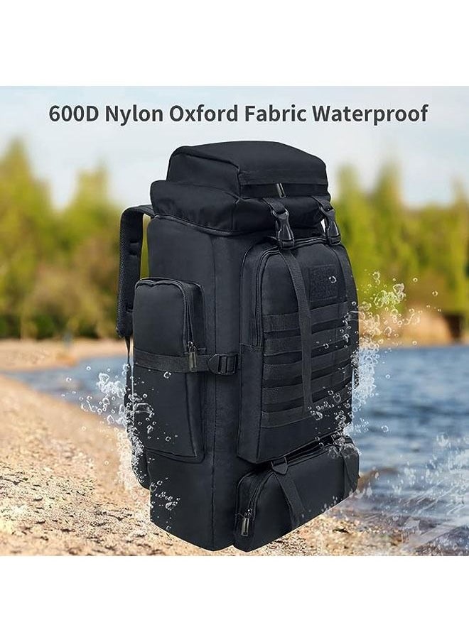Arabest - 80L Camping Hiking Military Tactical Backpack, Adjustable Water Resistant Large Capacity Travel Daypacks Outdoor Rucksack - Image 1