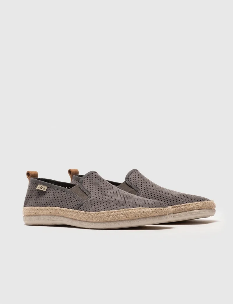 Cabani Gray Wicker Detailed Men's Casual Shoes