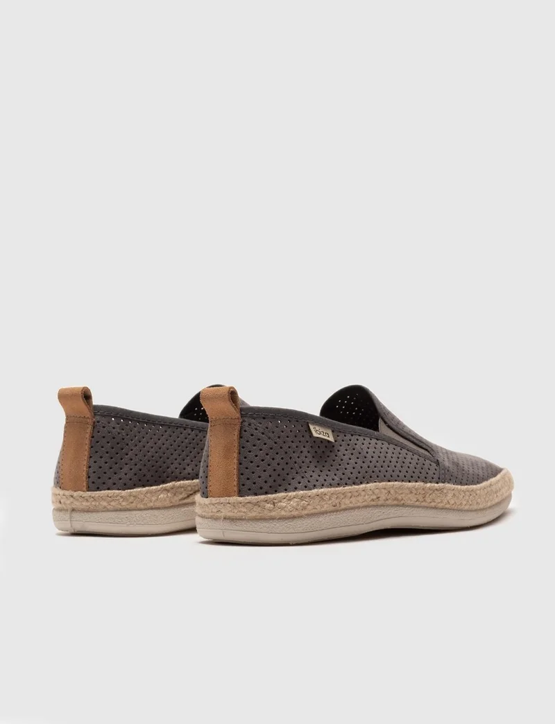 Cabani Gray Wicker Detailed Men's Casual Shoes