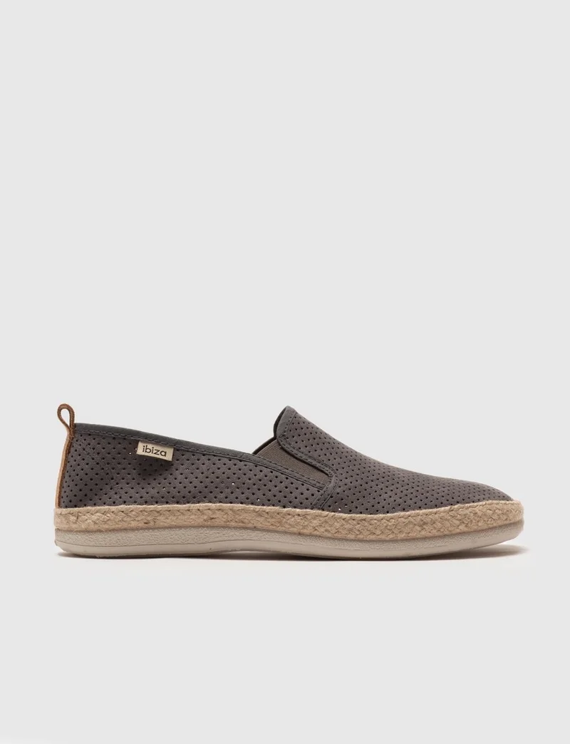 Cabani Gray Wicker Detailed Men's Casual Shoes