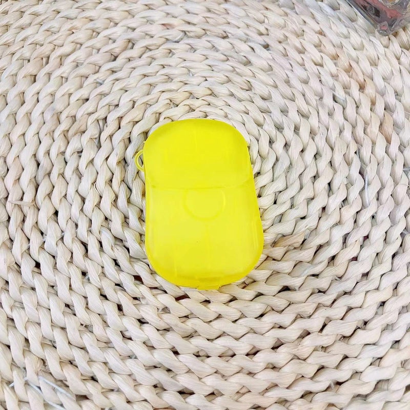 Generic Travel disposable soap tablets bath supplies portable small soap tablets hand soap Paper 20 pieces40 pieces of yellow 40 pieces of yellow 