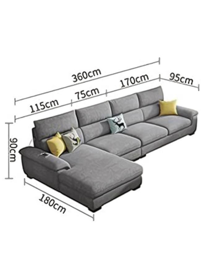 Karnak Convertible Sectional Sofa Couch Sofas For Living Room L Shaped Couches With Reversible Chaise Sectional Couch For Office/Bedroom/Living Room - Image 2