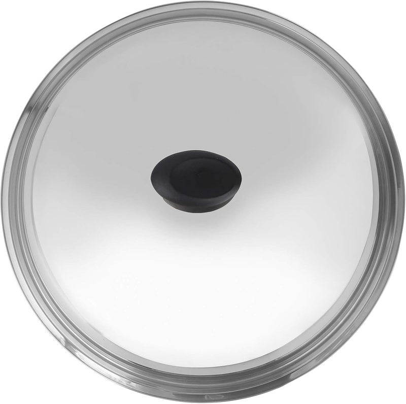 woobles Wok Lid 14 Inch Universal Pot Lid Stainless Steel Pan Lid Frying Pan Cover Cookware Lids Replacement Lid with Handle for Pots Pans Fry Pan Skillet Steel Pan Cover- - Image 1