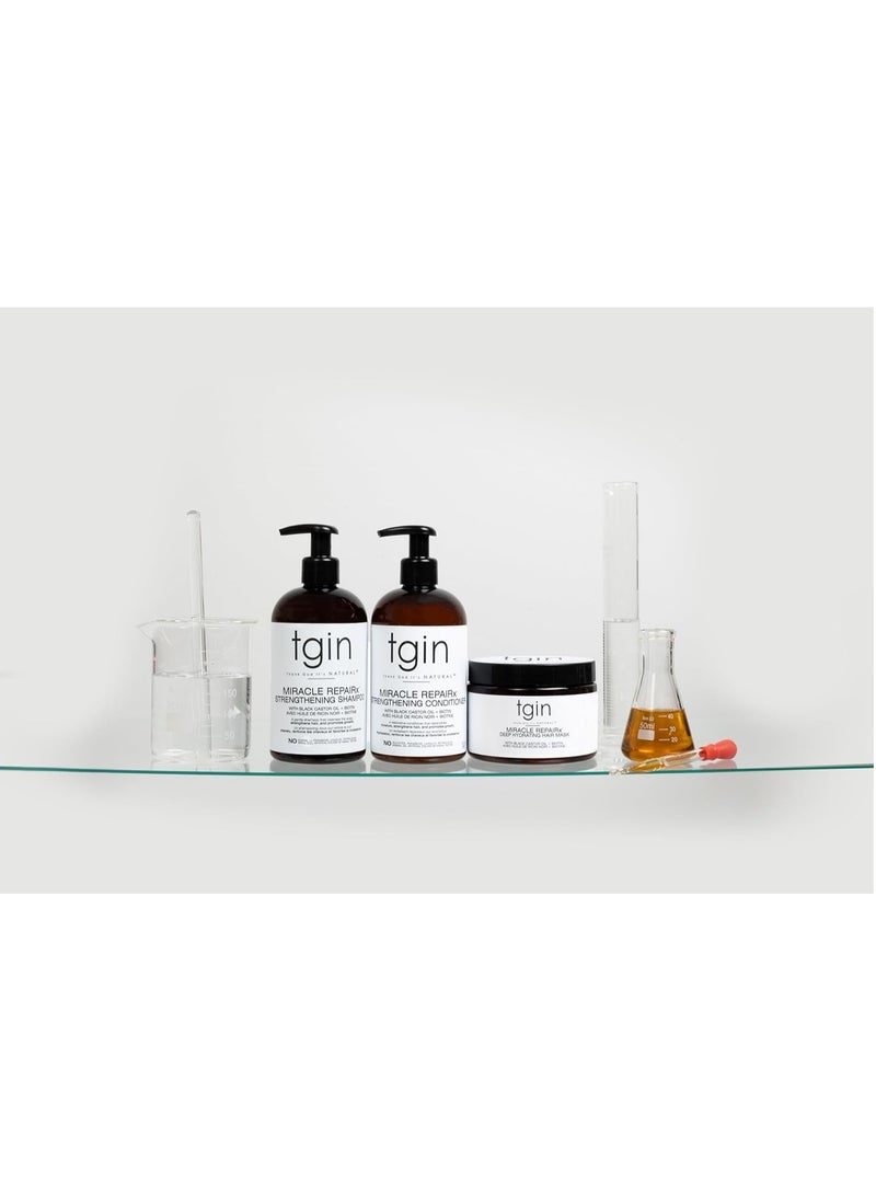 Tgin Teigen Miracle Strengthening Shampoo 384 ml + Miracle RepaiRx Strengthening Conditioner 384ml + Miracle Repairx Deep Hydrating Hair Mask For Damaged Hair 340g - Image 2