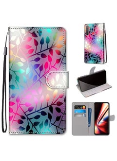 HuHa Case Cover For Realme 5 / 5s / 5i / C3 / C3i / 6i / Narzo10 / 10A / 20A Coloured Drawing Cross Texture Horizontal Flip PU Leather Case with Holder & Card Slots & Wallet & Lanyard Translucent Glass 