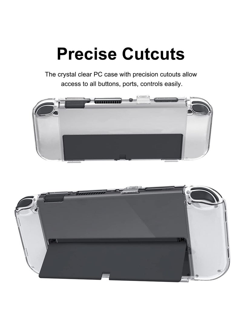 Clear Case for Nintendo Switch Oled Game Controller Cover Transparent TPU Soft + PC Hard Button Case Protective Crystal Shell  - Image 3