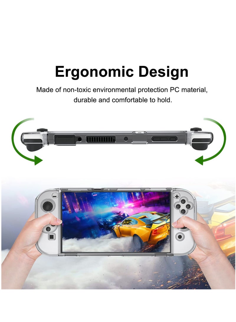 Clear Case for Nintendo Switch Oled Game Controller Cover Transparent TPU Soft + PC Hard Button Case Protective Crystal Shell  - Image 5