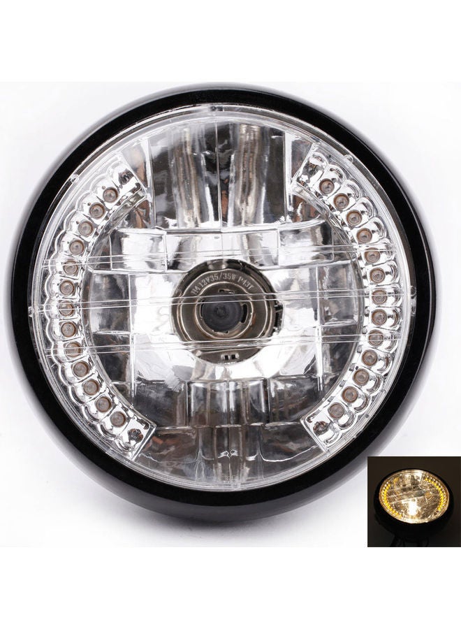 Loquat Halo Motorcycle Headlight with H4 Bulb - Image 1
