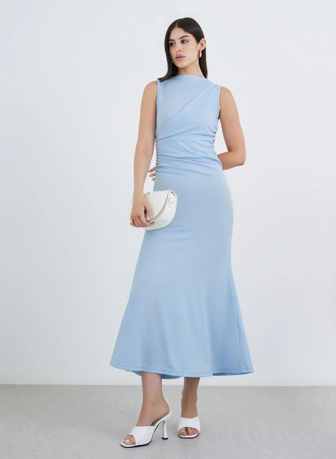 Styli Styli Plain Sleeveless Mermaid Hem Maxi Dress