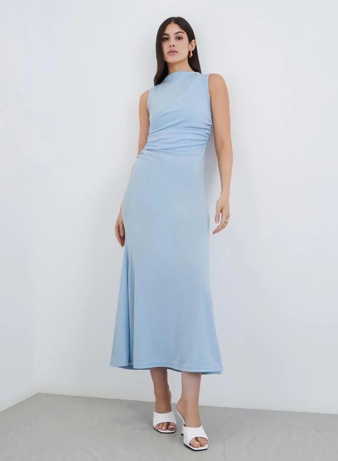 Styli Styli Plain Sleeveless Mermaid Hem Maxi Dress