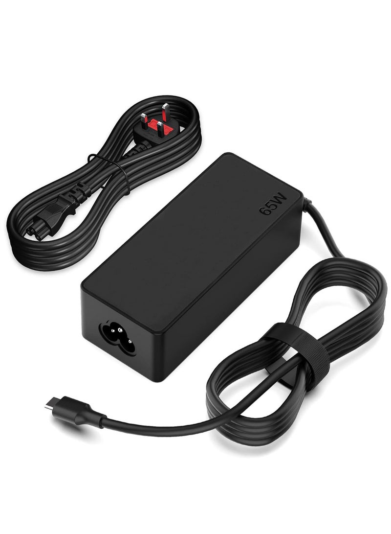 شاحن من النوع c، محول تيار متردد قياسي 65 وات، شاحن موصل USB C لجهاز Macbook مع كابل الطاقة - Image 1