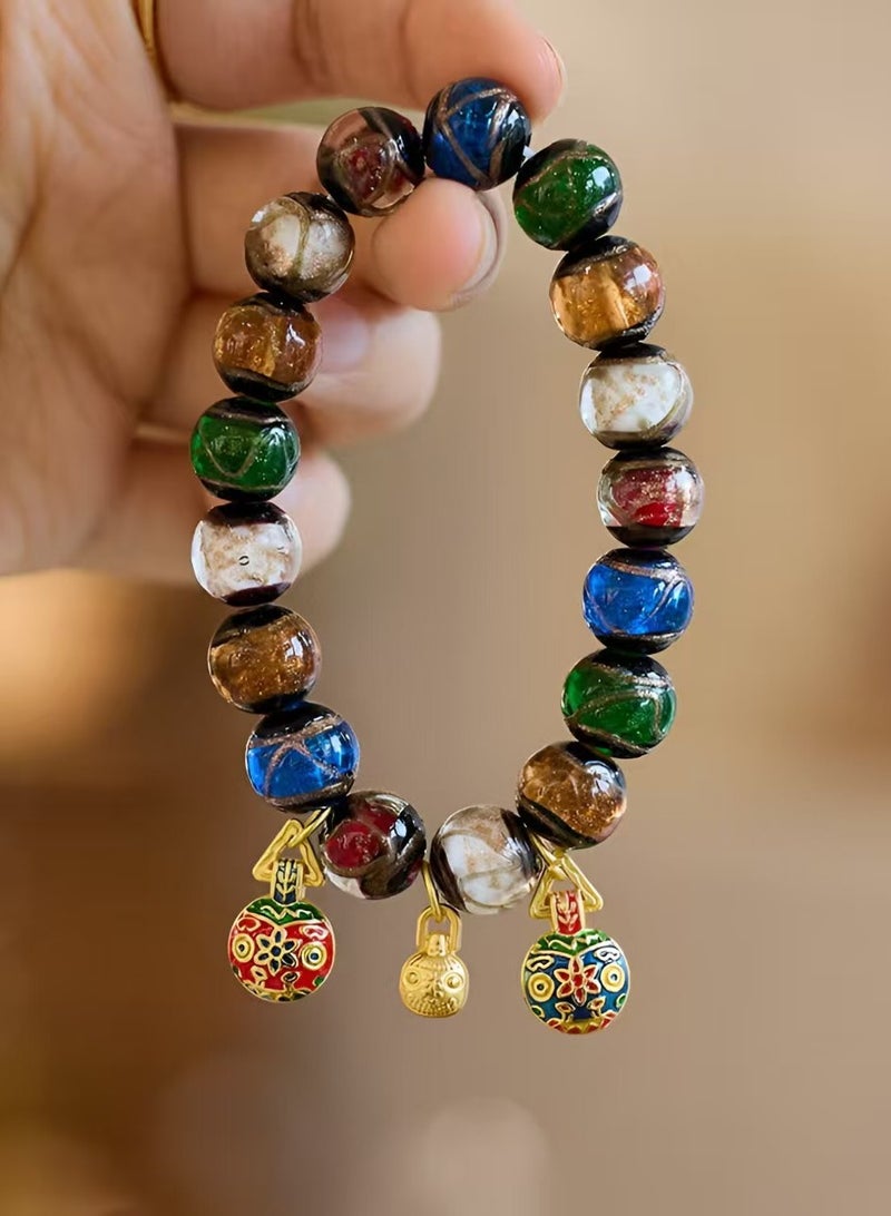 Ancient Chinese glass bead bracelet craftsmanship  - Image 4