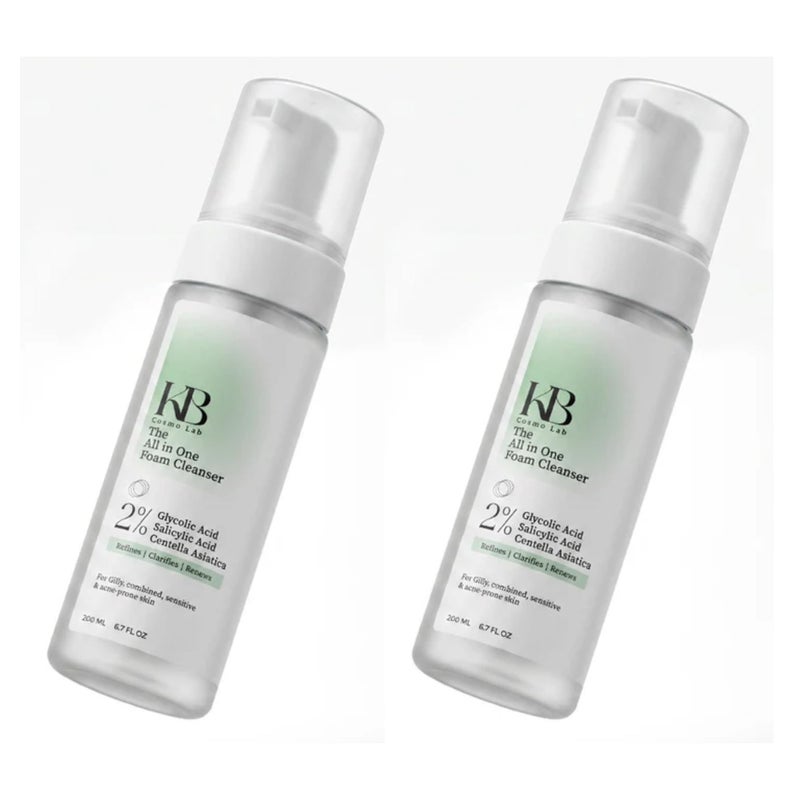 KB Cosmo Lab All in One Foam Cleanser Face Wash 200ml 1+1