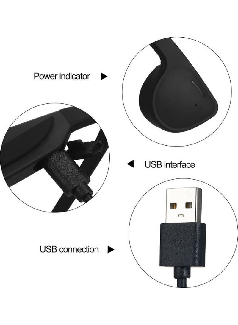 سماعة رأس بلوتوث لاسلكية قابلة لل، مزودة بميكروفون مدمج أسود - Image 3