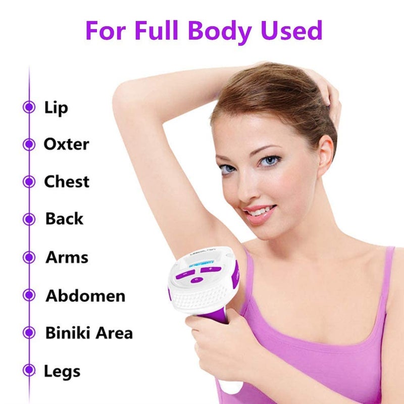 Mokshith Laser Hair Remover Long-Lasting IPL Hair Removal Device for Women and Men,5 Levels & 2 Modes, 300,000 Flashes Alternative to Salon At Home Epilator for Armpits Legs Arms Bikini Line (MO-03) - Image 3