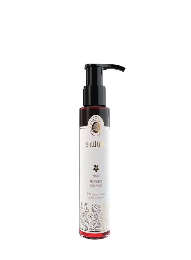 SoulTree Malatii Revitalising Body Wash, 100ml | 100% Ayurvedic Ingredients with Jasmine & Pure Essential Oils | Refreshing, Revitalising & Skin-Softening Body Cleanser | Free from Parabens, Silicones & Synthetic Fragrances - Image 1