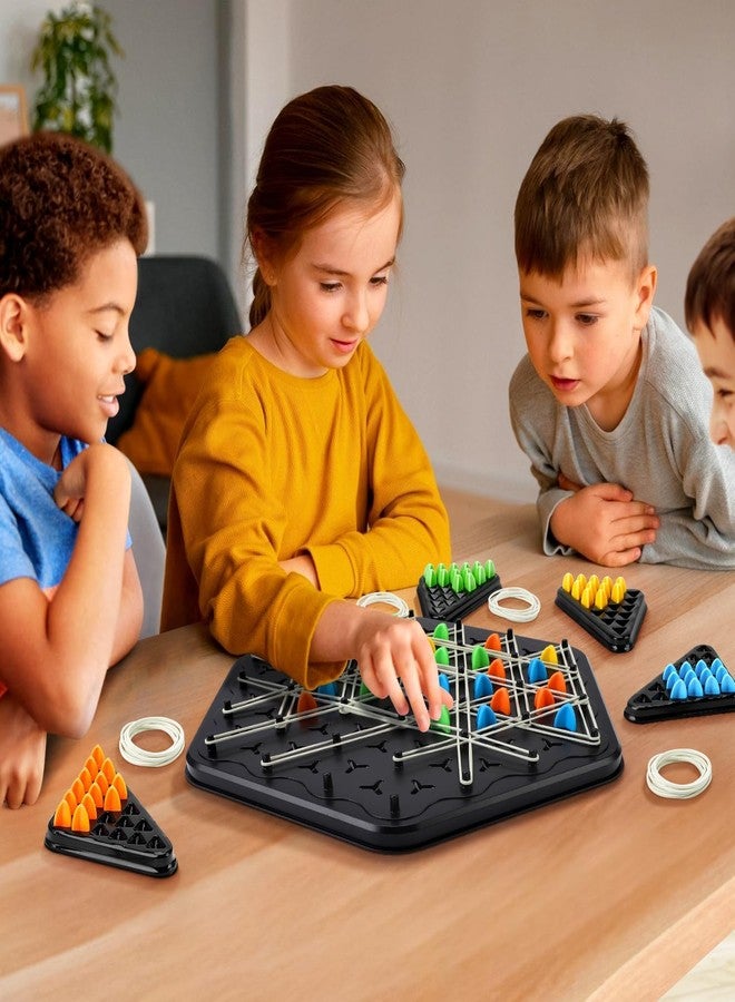 FALMAGU Large Size Chain Triangle Chess Game, Triggle Game, Board Game for Family Game Night - Family Board Games for Kids and Adults - 2-4 Players - Ages 3 Years and Up - Image 4