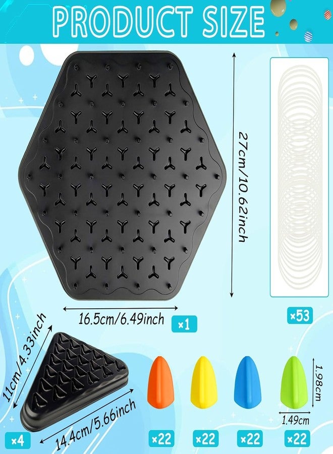 FALMAGU Large Size Chain Triangle Chess Game, Triggle Game, Board Game for Family Game Night - Family Board Games for Kids and Adults - 2-4 Players - Ages 3 Years and Up - Image 2
