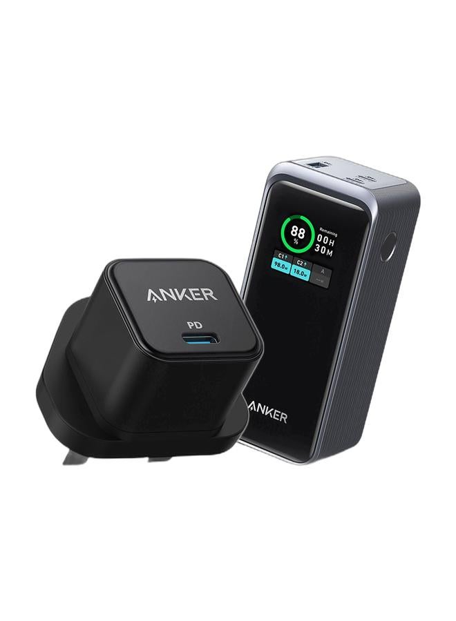 Anker USB C Plug, 20W USB C Charger - Fast Charging PowerPort III Cube Charger, Compatible with iPhone 16/16 Plus/16 Pro/16 Pro Max, 15/14/13/12 Series, Galaxy, iPad (Cable Not Included) & Prime Power Bank, 20,000mAh Portable Charger with 200W Output, Smart Digital Display, 2 USB-C and 1 USB-A Port Compatible with MacBook Pro/Air, iPhone 17/16 Series, Samsung, Huaiwei, DellBundle - Image 1