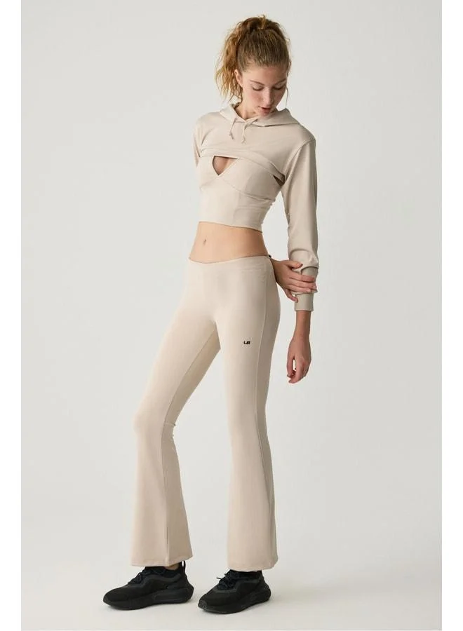 Vivianne Women's Flared Super Soft Stone-Colored Leggings.