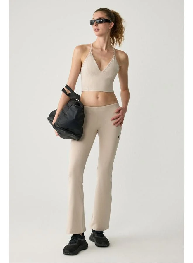 Urban Beat  Vivianne Women's Flared Super Soft Stone-Colored Leggings. for Women | Best Price UAE