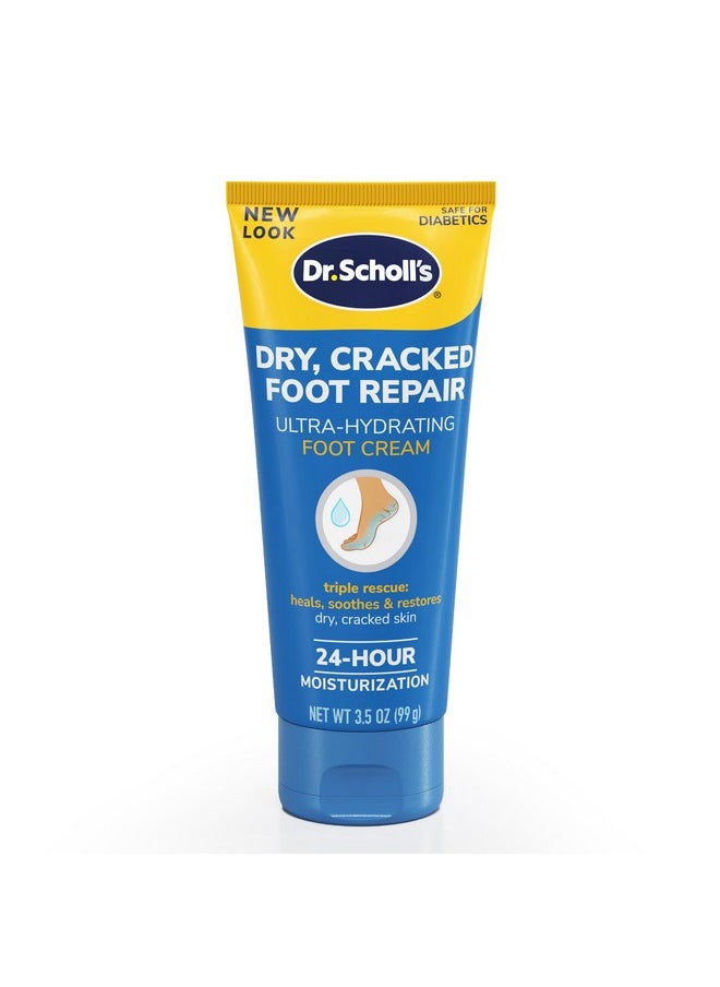 Dr. Scholl's Dr. Scholl's Dry, Cracked Foot Repair Ultra-Hydrating Foot Cream Moisturizer, 3.5 oz, Skin Care Foot Lotion with 25% Urea for Dry Cracked Feet, Heals and Moisturizes for Healthy Feet  - Image 1
