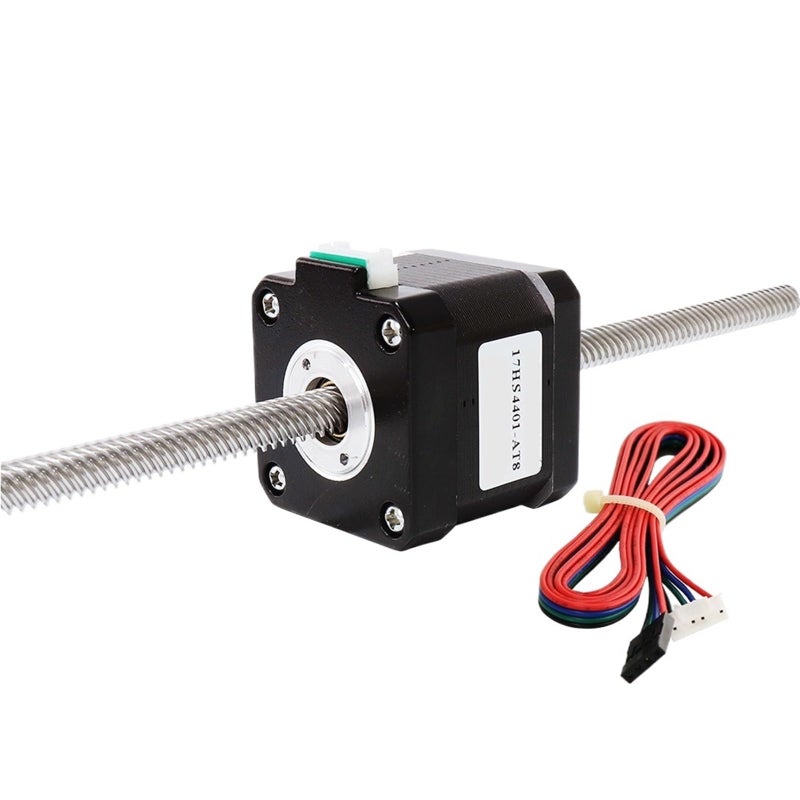 محرك خطوي خطي NEMA 17 مع برغي رصاصي نافذ مدى 8 مم لمعدات الطابعة ثلاثية الأبعاد 4401 T8 400 مم - Image 2
