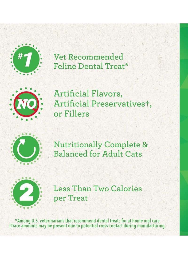 Greenies - Greenies Feline Adult Natural Dental Cat Treats, Oven Roasted Chicken Flavor, 9.75 oz. Tub - Image 1