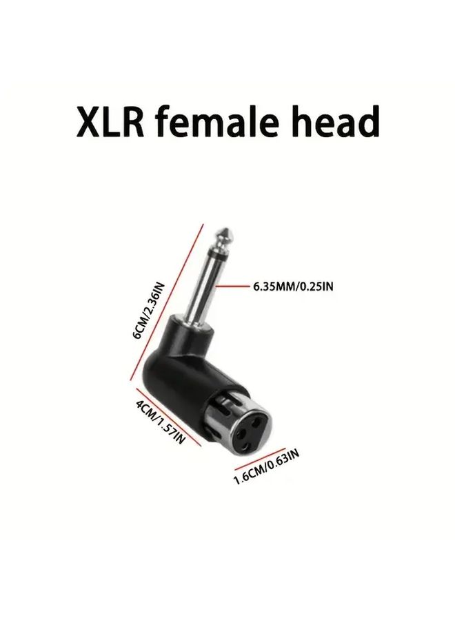 XLR Male to 6.35mm 1 4 Inch Female Adapter 3 Pin Balanced Audio Connector - Image 3