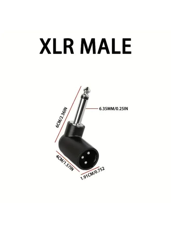 XLR Male to 6.35mm 1 4 Inch Female Adapter 3 Pin Balanced Audio Connector - Image 2