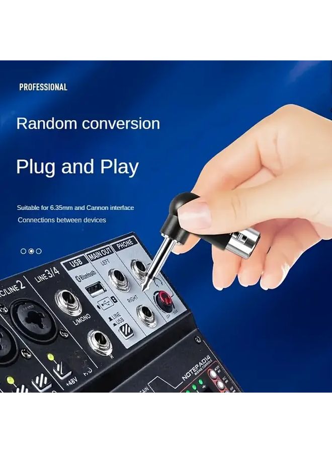 XLR Male to 6.35mm 1 4 Inch Female Adapter 3 Pin Balanced Audio Connector - Image 5