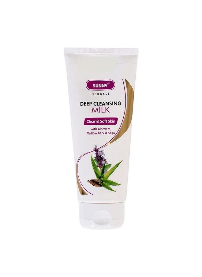 Sunny Deep Cleansing Milk With Aloevera Penetrates Deep Into Skin Removes Dirt Grime & Makeup Soothes & Calms Sensitive Skin ; For A Charming & Perfect Look ; All Skin Types 100Ml  - Image 2