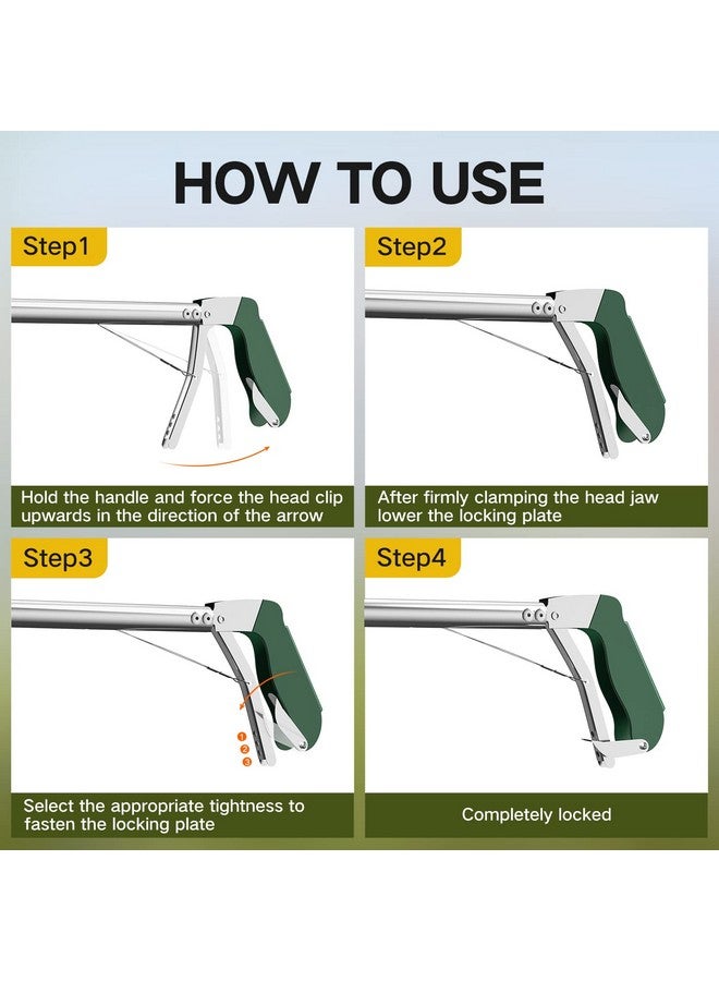 GYORGKSHI 60“ Snake Tongs Collapsible Grabber, Professional Reptile Snake Catcher Wide Jaw Handling Tool, Stainless Steel Snake Hook - Image 4