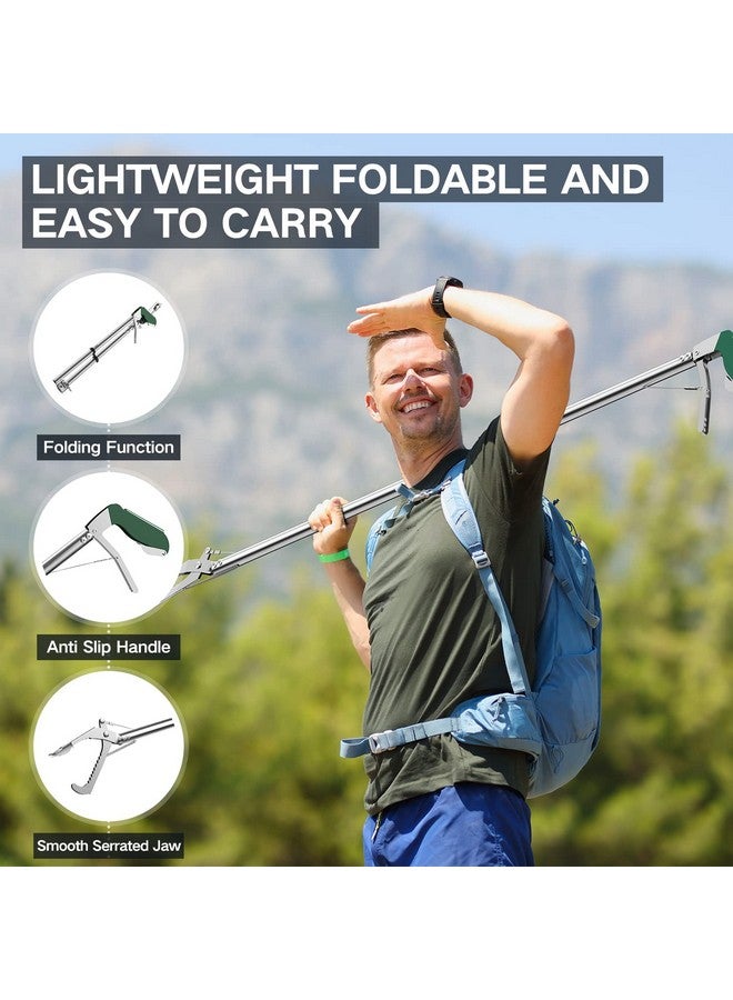 GYORGKSHI 60“ Snake Tongs Collapsible Grabber, Professional Reptile Snake Catcher Wide Jaw Handling Tool, Stainless Steel Snake Hook - Image 1