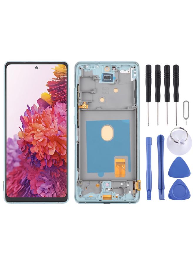 erorex Replacement For Samsung Galaxy S20 FE SM-G780F 6.43 inch OLED LCD Screen Digitizer Full Assembly with Frame Green - Image 1