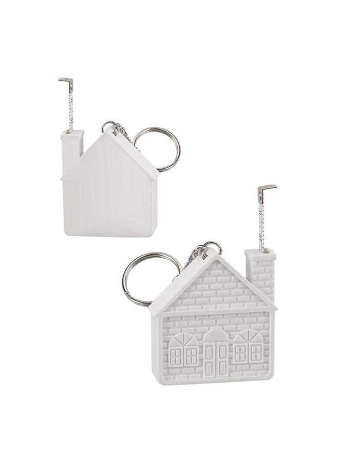 شريط قياس صغير الحجم للجيب، سلسلة مفاتيح على شكل منزل - Image 3