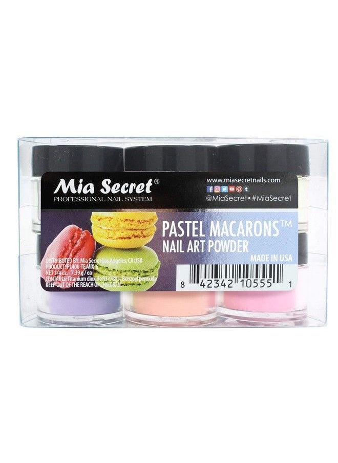 MIA SECRET Pastel Macarons Nail Art Powder 6 Pc Set  - Image 2