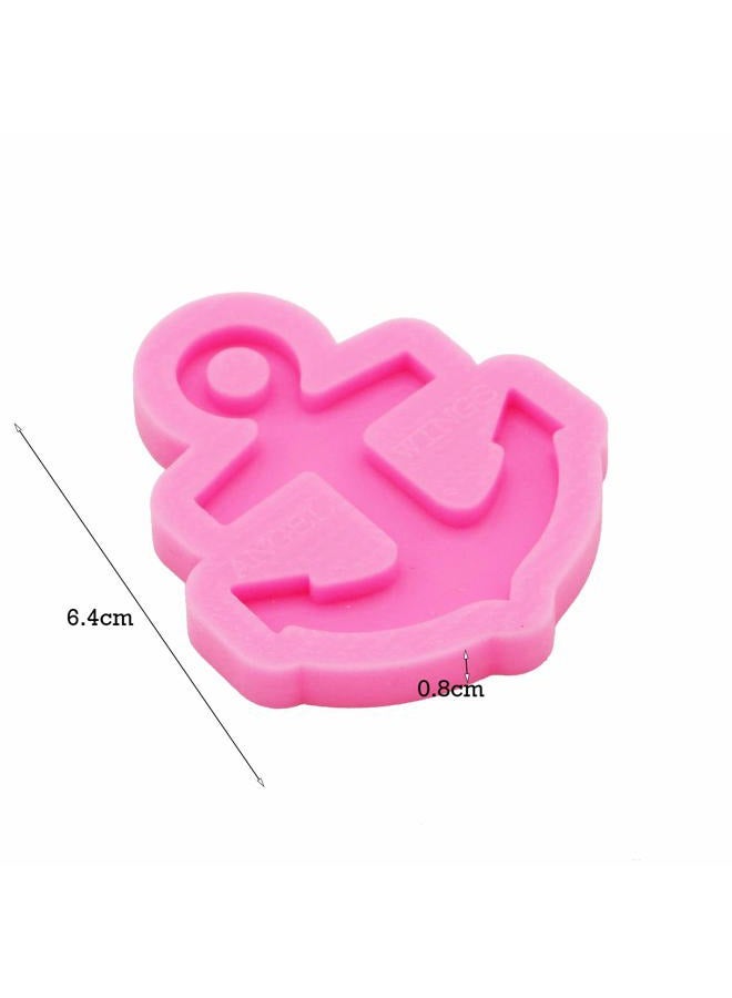 Angel Wings Shiny Glossy Anchor Silicone Molds Making Keychain Polymer Clay Mold Necklace Epoxy Resin Jewellery Silicone Mold Resin Crafting Mold for Keychains Mould - Image 2