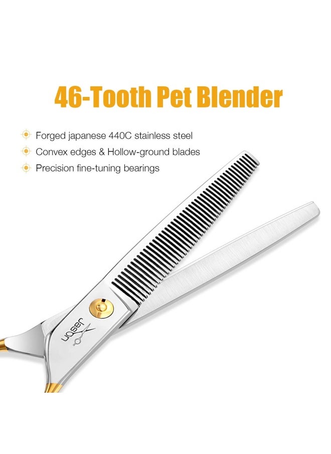 Jason JASON 7.5  Thinning Shears for Dogs 40-Teeth Dog Grooming Blending Shear Professional Pet Thinners Blender Scissors T Kit for Groomers  - Image 2