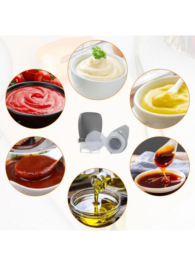 RONRONS 1Oz Silicone Travel Bottles, Sauce Salad Dressing Bottles Ketchup Condiment Container Small Tsa Approved Squeeze Bottles For Toiletries, Leak Proof Shampoo Conditioner (4 Pieces) - Image 3