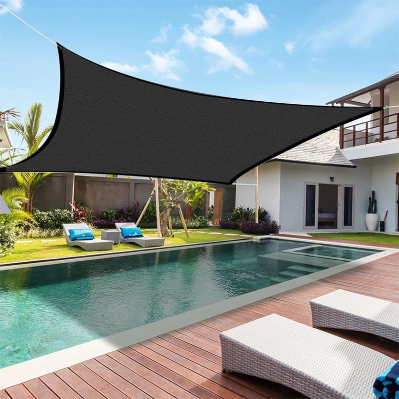 winemana 50% Black Shade Cloth, 10 x 12 FT Durable Mesh Tarp with Grommets, Garden Sunblock Shade Cloth Shading Antifreezing for Plants Cover, Greenhouse, Barns Kennel, Patio, Tomatoes - Image 5