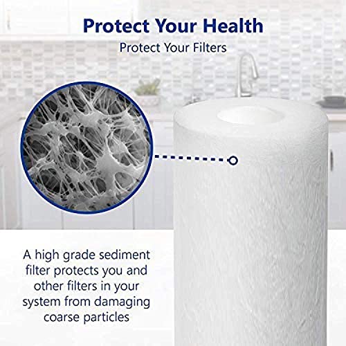 Kinsco Genuine 10 Inch Spun Filter Cartridge Compatible for 10 Inch Pre-Filter Housing of Water Purifier (6) - Image 3