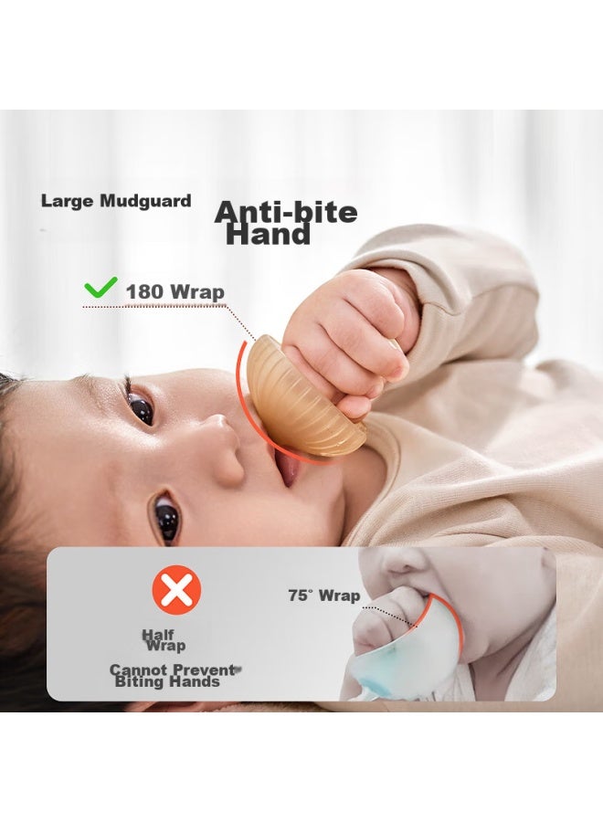 Shixi Teether For Infants, Oral Stage 0-3 Months And Above, Small Mushroom Anti-chewing Hand Protection, Teething Silicone Teether For Young Infants - Image 1
