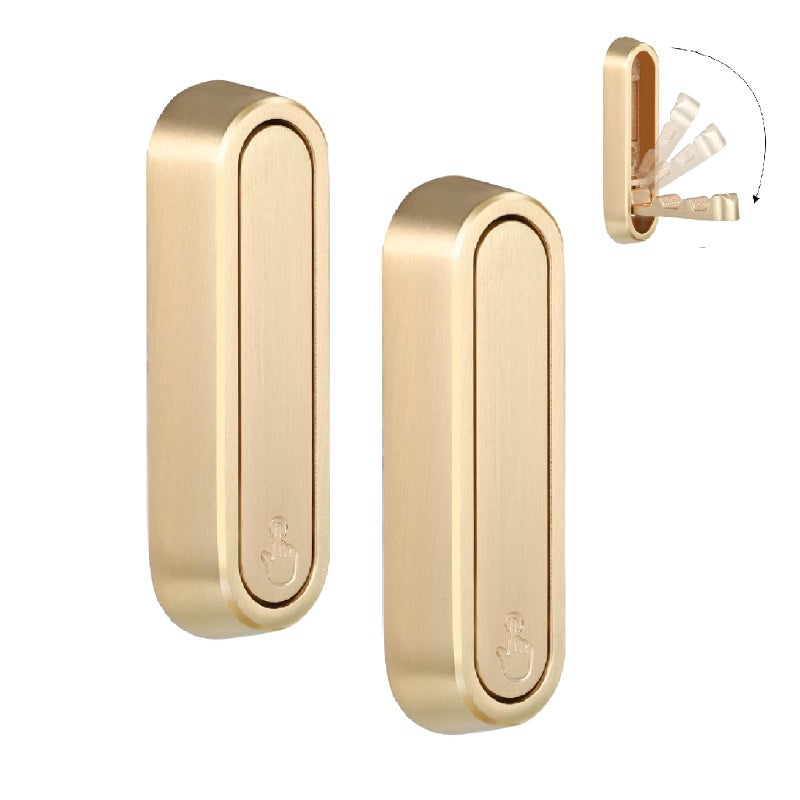 Dntorx Folding Coat Hooks 2 Pcs Foldable Gold Wall Hooks Heavy Duty Foldable Hook Bathroom Towel Hooks Robe Hooks Wall Mounted for Hanging Coat Towels Clothes Hat Bags Keys