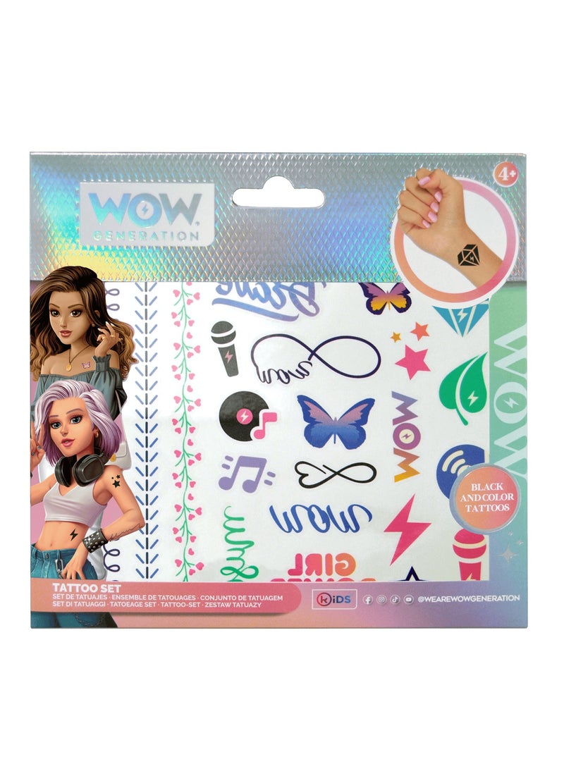 WOW Generation Tattoo Set of 50 Colour and Black and White Tattoos - Image 1