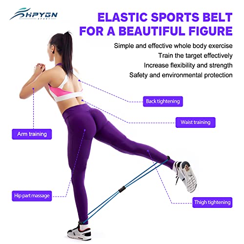 HPYGN Resistance Bands, Figure 8 Exercise Bands for Women Men, 8 Shaped Resistance Bands for Arms, Chest Expander, Yoga Gym Fitness Pulling Rope 8 Word Elastic for Exercise Muscle Training Tubing - Image 2