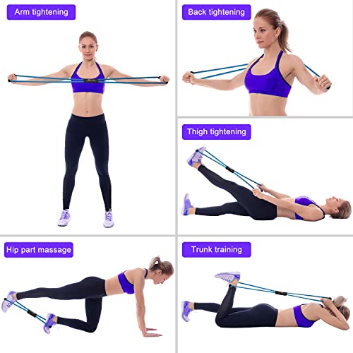 HPYGN Resistance Bands, Figure 8 Exercise Bands for Women Men, 8 Shaped Resistance Bands for Arms, Chest Expander, Yoga Gym Fitness Pulling Rope 8 Word Elastic for Exercise Muscle Training Tubing - Image 5