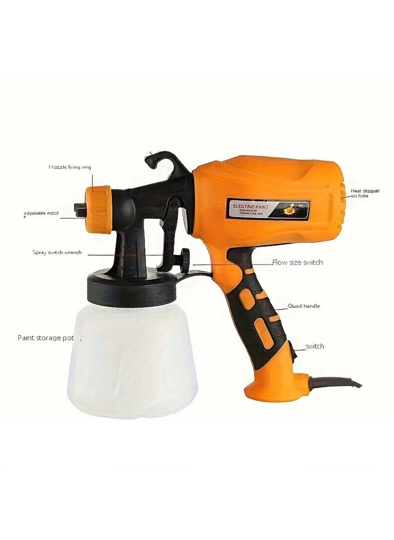 High-Pressure Electric Spray Gun Kit - Portable, Paint and Disinfection Mist Gun with Adjustable Nozzle, 220-240V Plug-In Power, Ideal for Latex and Oil-Based Paints