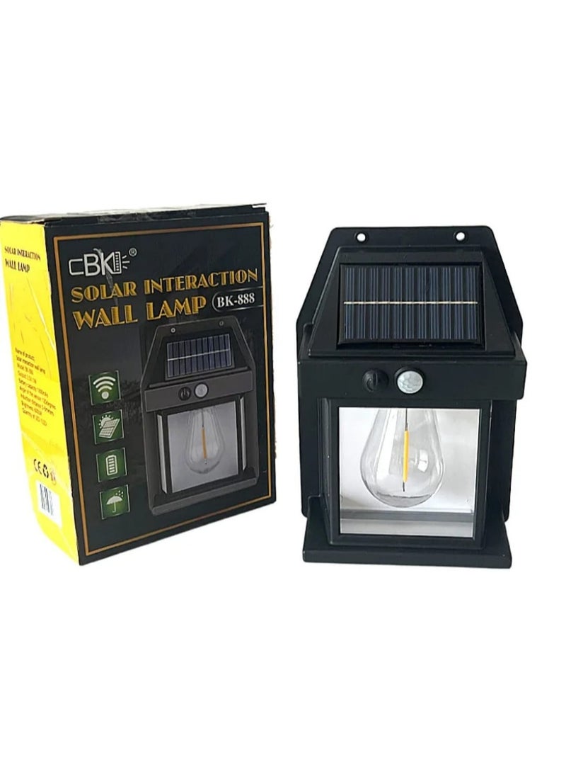 CBK Solar Interaction Wall Lamp with Motion Sensor, Outdoor Waterproof LED Light - Image 1