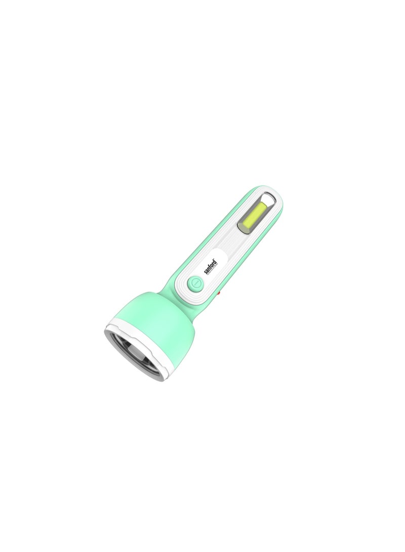 Sanford Rechargeable Searchlight, 5V USB Charging, 1500mAh Lithium Battery, 3W Flashlight, 1W/COB LED - Image 2